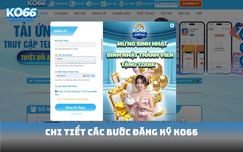 Chi tiết các bước đăng ký KO66